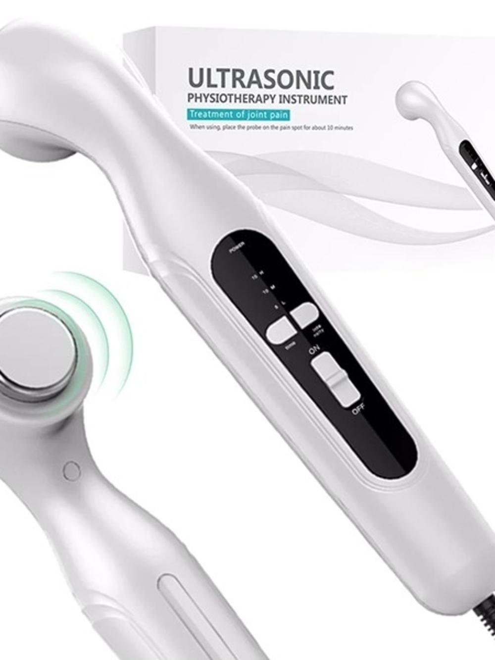 Ultrasound Physiotherapy Pain Relief Probe Device - White